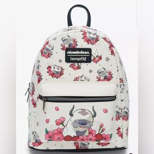 New Loungefly Avatar: The Last Airbender Appa & Momo Flower Mini Backpack